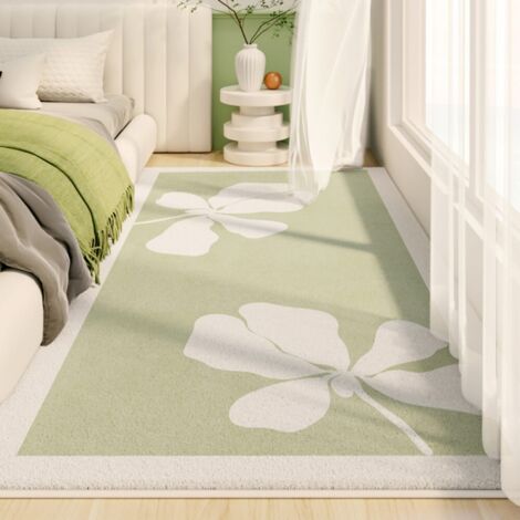 Printemps 4020cm Imitation cachemire Un tapis simple, propre et durable en imitation cachemire pour une chambre minimaliste, absorbant, antidérapant et parfait pour la chambre ou comme tapis de chevet (1/5)