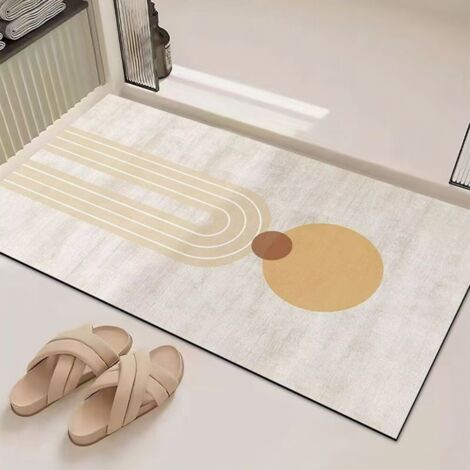 Terre de diatomées Wakakusa 4060cm Tapis de sol en terre de diatomées, facile à nettoyer, tapis de salle de bain, tapis de toilette, absorbant et antidérapant (1/5)