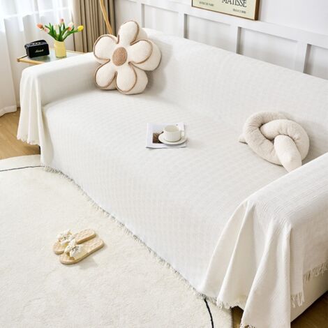Blanc lunaire 90x90 Housse de canapé, housse de coussin de canapé intégrale, housse de canapé toutes saisons (1/5)