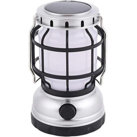 Lampe torche portable multifonctionnelle, argentée, 10,610,616,6 cm, lampe de pique-nique/camping en extérieur, lampe torche étanche. (1/5)
