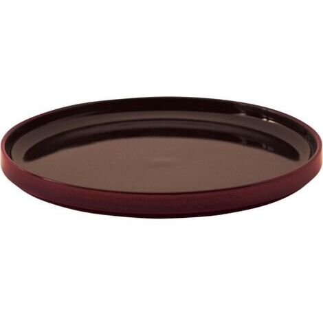 Plateau de pot de fleurs en céramique marron de diamètre extérieur 21 cm adapté au bac de drainage des fleurs d'intérieur et d'extérieur 1 (1/5)