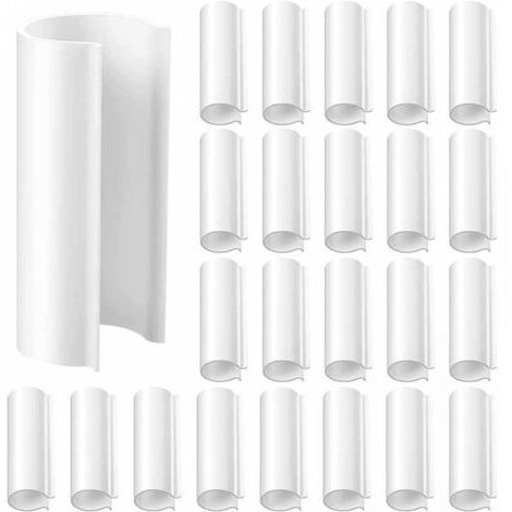 Serre Clips Lot de 32 colliers de serrage de 19mm pour fixer les couvertures aux serres de jardin, films, plantes,blanc