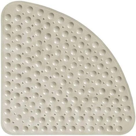 Tapis de douche d'angle en caoutchouc Sector, tapis de bain antidérapant quadrant avec ventouses pour douche ou bain, tapis de bain antidérapant, 54 x 54 cm (1/5)