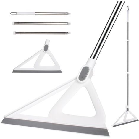 Balai multifonction en silicone, balai raclette pour balayer l'eau et les poils d'animaux, balai magique en caoutchouc (blanc) (1/5)