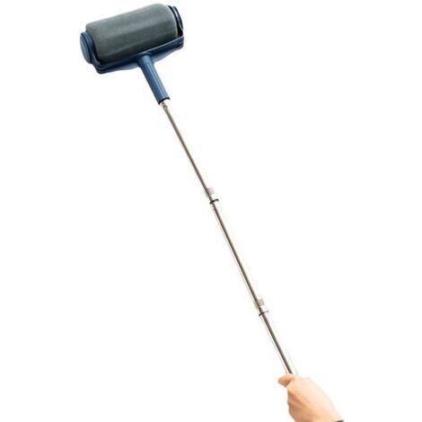 Rouleau à peinture bleu, 85 cm de long, poils fins, kit d'outils pour peinture murs et plafonds. (1/5)
