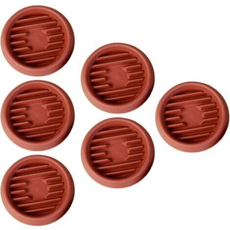 Bac à fleurs rouge brique diamètre intérieur 15.5 cm 6 ronds en plastique adapté aux plantes bac de drainage épais (1/5)