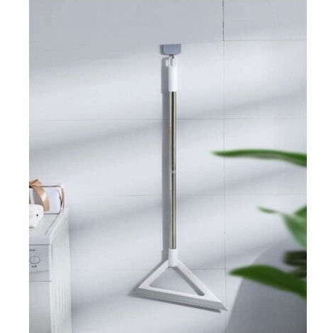 Balai multifonction amovible (acier inoxydable et TPR) pour salle de bain, nettoyage des murs, carrelages, portes, fenêtres et vitres. (1/5)