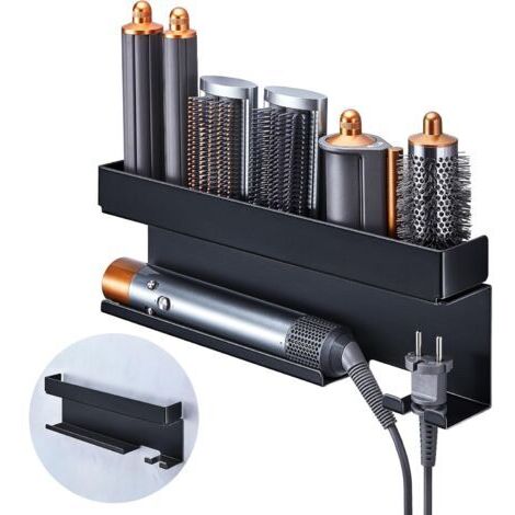 Support de rangement pour sèche-cheveux, accessoires pour , boîte de rangement pour outils de coiffure, support mural, boîte de rangement pour , support pour lisseur (1/5)
