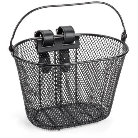 Panier de vélo en métal noir, à fixation avant, panier pour vélo enfant, panier portatif, accessoires de cyclisme.