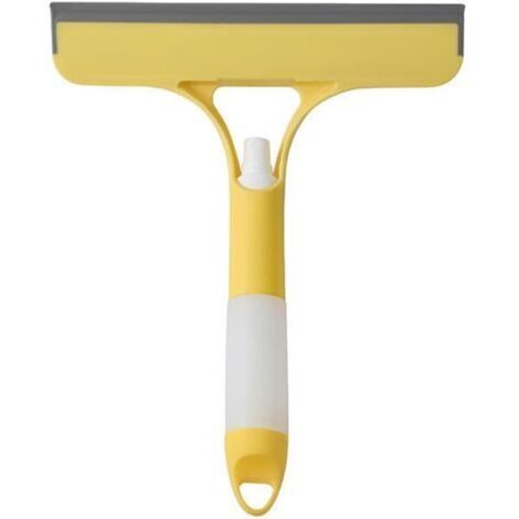 Essuie-glace pour porte de douche en verre, essuie-carrelage multifonction avec bombe aérosol, jaune
