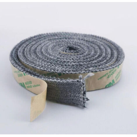 Joint Insert Cheminée, Joints Tressé Auto-adhésive pour Poêle, Joints D'étanchéité Résistante à la Chaleur (6mm x 25mm x 2m) (1/5)