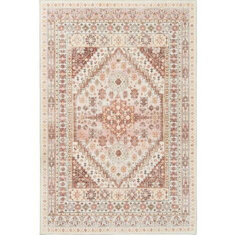 Tapis de salon 4060cm orange imitation cachemire lavé tapis de sol lavable tapis rétro grande surface tapis anti-salissure décoration de la maison (1/5)