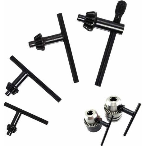 4 pièces Clé de Mandrin de Rechange, Clé de Mandrin Électrique, 10mm/ 13mm/ 16mm/ 20mm, Clé Univers pour Perceuse à Mandrin, pour Perceuse à Percussion Outil de Serrage de Perceuse
