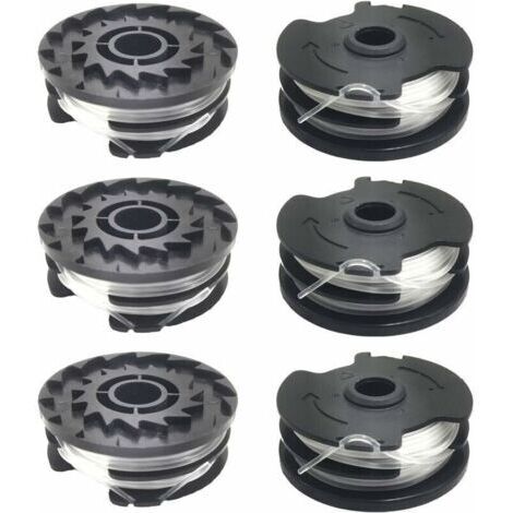 Lot de 6 bobines de fil de rechange coupe-bordure pour LIDL Parkside PRTA 20-Li A1, B2, C3, PRT 550 A1, A3, PRT 300 A1