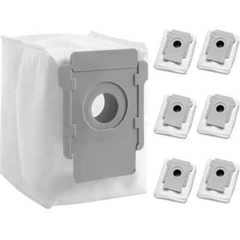 [6 pièces] Sacs d'aspirateur compatibles pour iRobot Roomba - Série i & s & j Clean Base Modèles d'élimination automatique de la saleté, accessoires et pièces de rechange pour i7 i3 i4 i6 i8 s9 j7 Cle