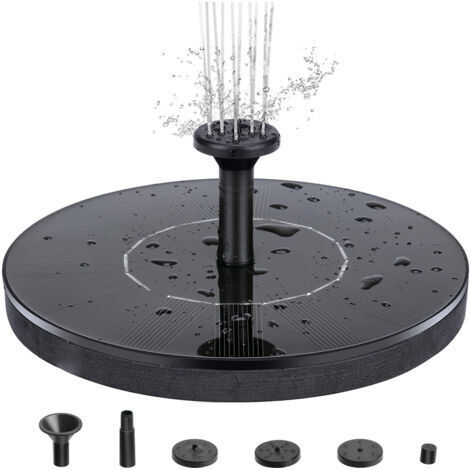 Pompe de fontaine solaire, Circle Garden Pompe à eau à énergie solaire Kit de panneau solaire Pompe à eau pour étang, fontaine, bain d'oiseau, décoration de jardin, cycle de l'eau, pas d'électricité r