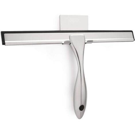 Raclette de douche multi-usages pour portes de douche, salle de bain, fenêtres et vitres de voiture - Acier inoxydable, 30 cm