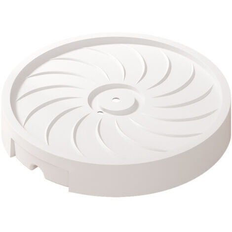 Socle de pot de fleurs à roulettes, blanc, diamètre intérieur 40 cm, bac à eau, support pour plante en plastique résistant au poids. (1/5)