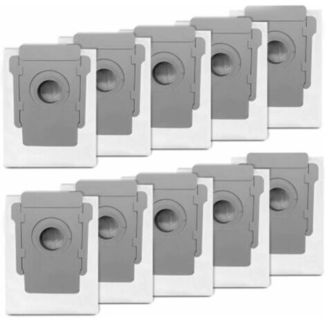 Paquet de 10 Sacs d'Aspirateur Compatibles avec iRobot Roomba i & s Series - Pour i17 i7 + i7Plus (7550) i3 + (3550) i4 + (4552) i6 + (6550) i8 + (8550) s9 + (9550) - Sacs de Déménagement de Saleté Au (1/5)
