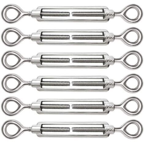 6 tendeurs M5 réglables en acier inoxydable 304 avec œillet pour tendeur de câble, accessoires pour tendeur de câble en acier. (1/5)