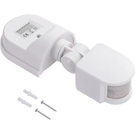 Détecteur de mouvement infrarouge PIR (1 pièce) 110-240 V CA, interrupteur d'éclairage extérieur étanche IP44 avec un angle de détection de 180° (1/4)