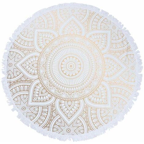 Serviette de plage ronde à séchage rapide, serviette de plage Mandala modèle abstrait, tapis de yoga, serviette de douche, serviette de bain