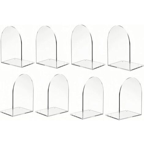 8Pcs Serre-Livres en Acrylique, extrémité de Livre Robuste, Organisateur de Bureau Transparent pour Le Cadeau Chambre à Coucher, bibliothèque, Bureau, école et Bureau (1/5)