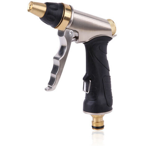 Pistolet Arrosage Pistolet Arrosoir Haute Pression Métal Réglable du Débit d'eau, Puissant pour Laver Les Voitures, Arroser Pelouse Et Plantes ou Laver Les Animaux de Compagnie (1/5)