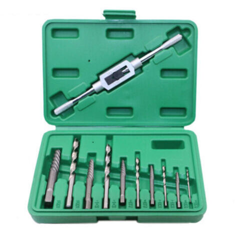 Kit de 10 extracteurs de vis M3-M18 pour vis endommagées, avec boîte et tube de rangement. (1/4)