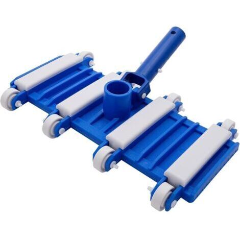 Tête d'aspirateur de piscine avec roues, tête robuste de 14 pouces, tête d'aspirateur de piscine flexible avec pivot (poteau non inclus) (1/4)