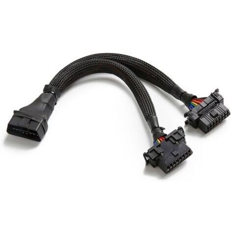 Câble d'extension répartiteur OBD II ODB2 à 16 broches (câble en Y plat de 30 cm/1 pied) (1/4)