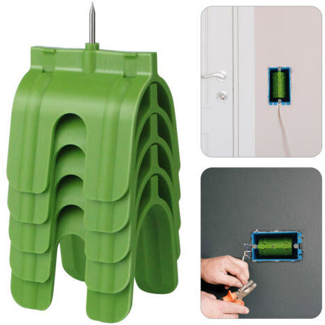 Outil de marquage en 5 pièces pour cloisons sèches, positionneur de boîtes électriques pour prises électriques, outil de précision pour cloisons sèches (VERT) (1/3)