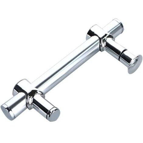 Ensemble de poignées pour portes de douche en verre avec rondelles, poignées de porte de salle de bain pour portes intérieures, espacement des trous réglable, longueur de 25 cm. (1/4)
