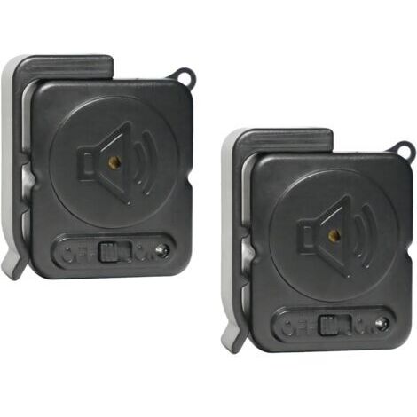 Alarme de poignée de porte (lot de 2), capteur de vibrations 120 dB, détecte l'ouverture des portes et fenêtres, alarme antivol pour la sécurité de la maison (noir)