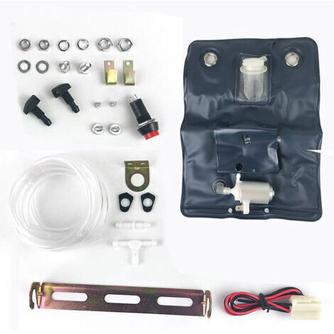Kit de pompe de nettoyage pour outil de nettoyage de pare-brise de voiture, adapté au kit de pompe de nettoyage de pare-brise de voiture 12V plus sac d'eau 1L 151286776374