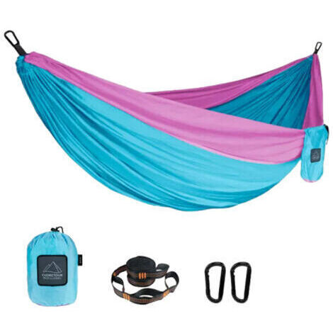 Hamac extérieur en nylon parapluie tissu anti-renversement champ installation rapide camping balançoire hamac portant 300 kg-