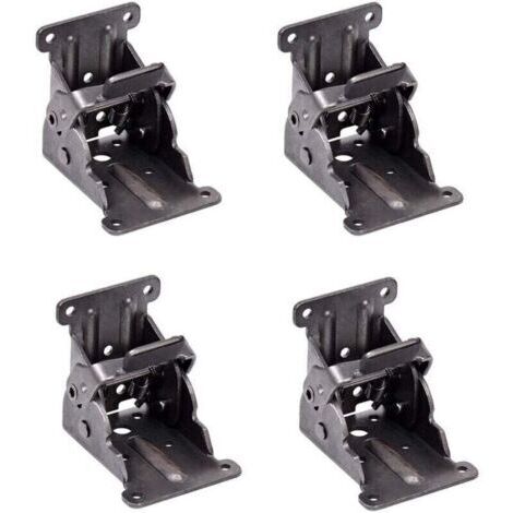 Charnières Autobloquantes,Support de Support Pliable Raccords de Jambe et Accolade de Coin,Pour les Pieds Pliants établi Pliant,(2 Set) (1/3)
