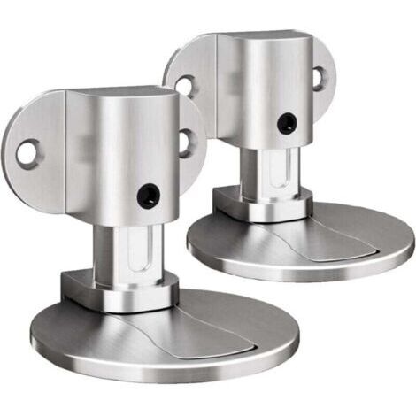 2 Pièces Butee de Porte Magnetique en Métal, Butée de Porte Magnétique Invisible Solide avec Adhésif et Vis, Butee de Porte, Arret de Porte, Stop Porte Bloc Porte pour Bureau Maison (Argent) (1/3)