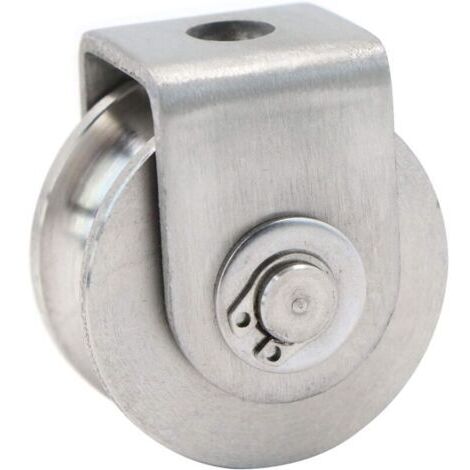 Single Pulley, Stainless Steel Cable Pulley, Lifting Pulley, Climbing Pulley, Loading Pulley, Lifting Pulley, Capacity 30kg - 1 Piece, Silver