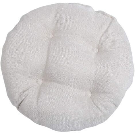 Rond Coussin de Chaise Galette de Chaise pour Maison Bureau Jardin Coussin Decoratif pour Terrasse Tatami Siège Intérieur Extérieur Beige L,45 45cm (1/3)