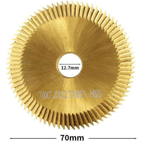 Lame de scie circulaire à grande vitesse en acier plaqué titane--70x7.3x12.7mm 80T (1/3)