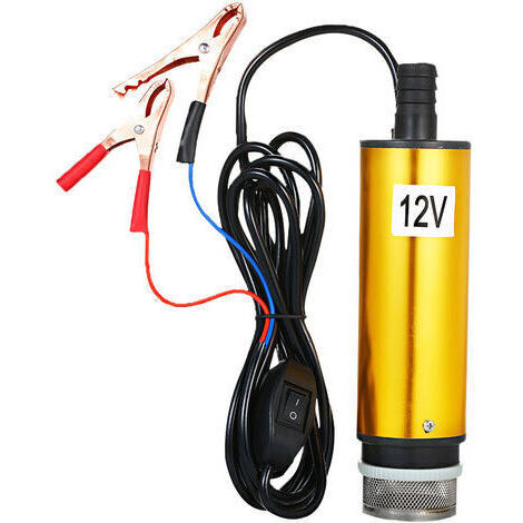 Pompe submersible pour le pompage d'eau diesel Pompe à carburant 51 mm pour le ravitaillement en carburant avec tamis filtrant - DC 12 V