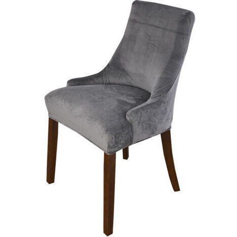Galette de chaise Lot de 2 Housses de Chaise 46X68X55cm Extensible Gris pour Salle à Manger élastique Couverture Chaises Dossier Haut Grande Taille Lavable (1/3)