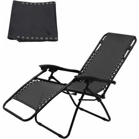 Housse salon de jardin,Toile Pour Chaise Longue Universel Tissu De Remplacement Pour Chaise Longue Respirant Durable Housse De Rechange En Tissu Pour Jardin Bains De Soleil (Seulement La Toile) Tissu (1/4)