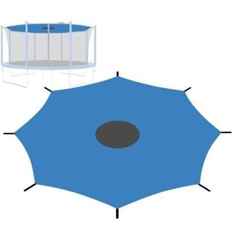 Pare- de trampoline, protection de trampoline, pare- de toit de couverture de trampoline, accessoires de trampoline, auvent de trampoline extérieur, aire de jeux extérieur (12 pieds-8 pote