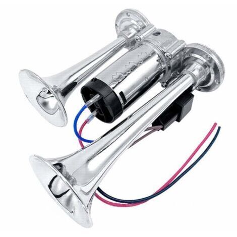 Trompettes doubles 600DB, kit de klaxons super puissants avec compresseur universel pour voitures 12 V, motos, camions, trains, bateaux