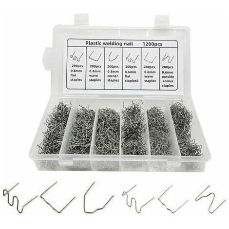 Agrafes Chaudes De Réparation En Plastique Automatique Pour La Réparation De Soudure En Plastique De Pare-Chocs De Voiture, 1200PCS (1/3)