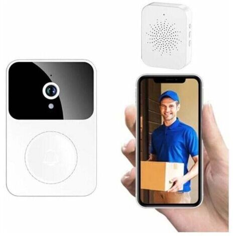 Sonnette Sans Fil Connectée Avec Caméra De Surveillance - Wifi Smart Camera - Enregistrement Vidéo - Sonnette Porte (Type-C) - Plusieurs Sonnerie Rechargeable - Connexion Smartphone A (1/3)