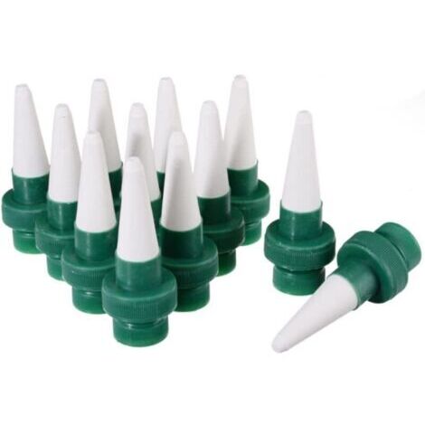 Automatic Watering Spike, Automatic Plant Watering System, Ceramic Automatic Flower and Drip Water Stake System for Indoor and Outdoor Use (12 Pack) (1/3)
