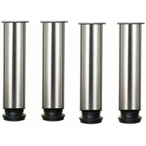 – Lot de 4 pieds de meuble réglables en hauteur 25-30 cm – Acier inoxydable 304 – Ø50 mm – Pour canapés, tables, armoires (1/3)
